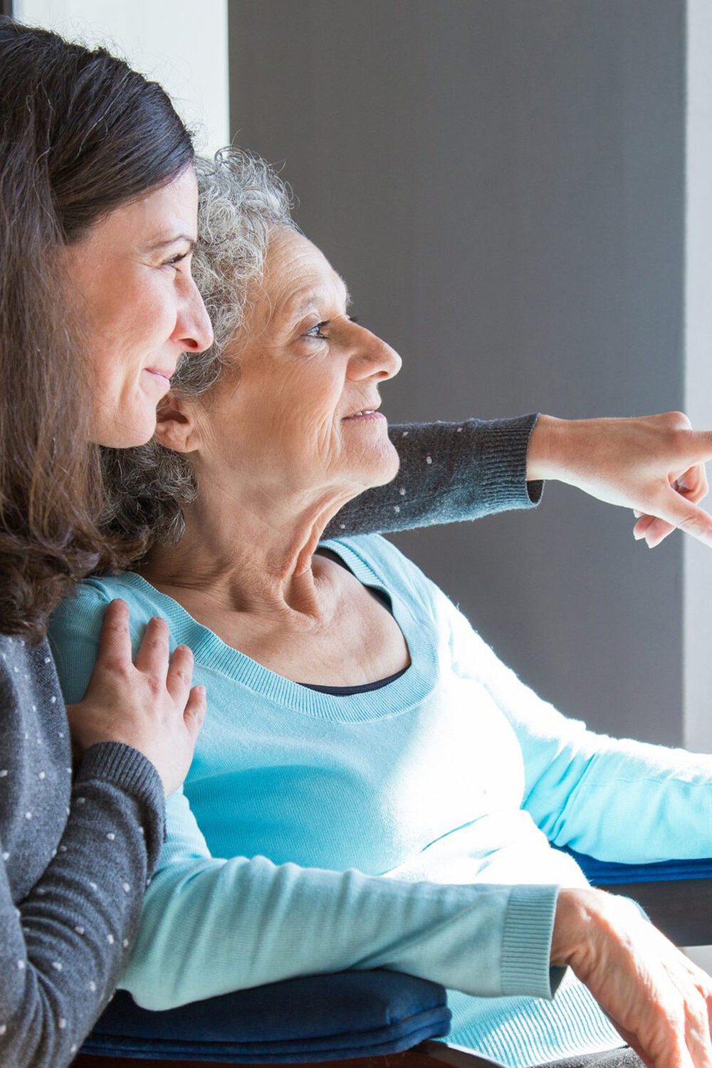 daughter with elderly mother
