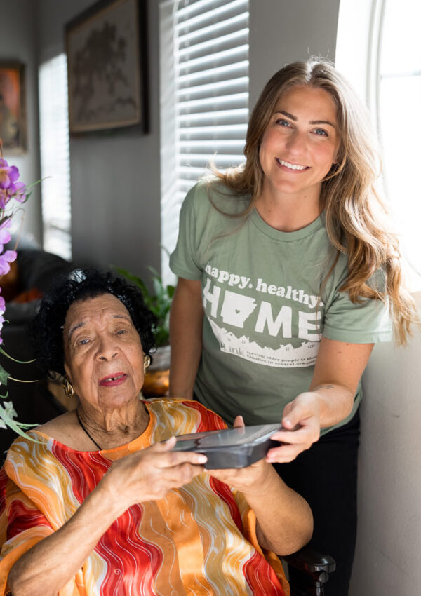 Meals on Wheels volunteer and recipient